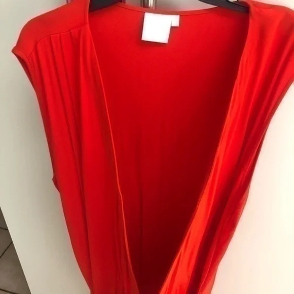 ASOS Red Wrap Style Dress Size 12 - Picture 3 of 8